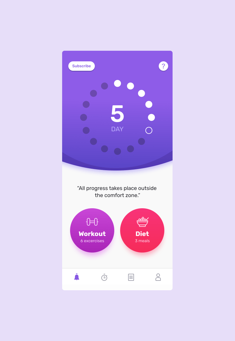 Home Screen MsFit